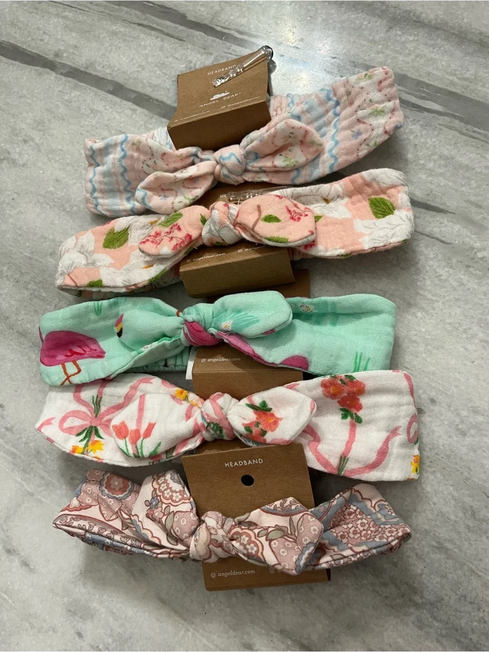 Angel Dear Floral & Patterned Knot Headbands - (Set of 5)